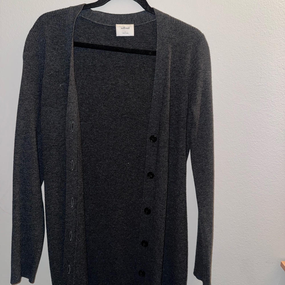 Artizia Long Dark Grey Cardigan - Picture 6 of 7